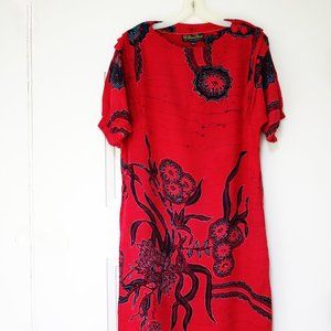Danar Hadi vintage Red Batik Dress